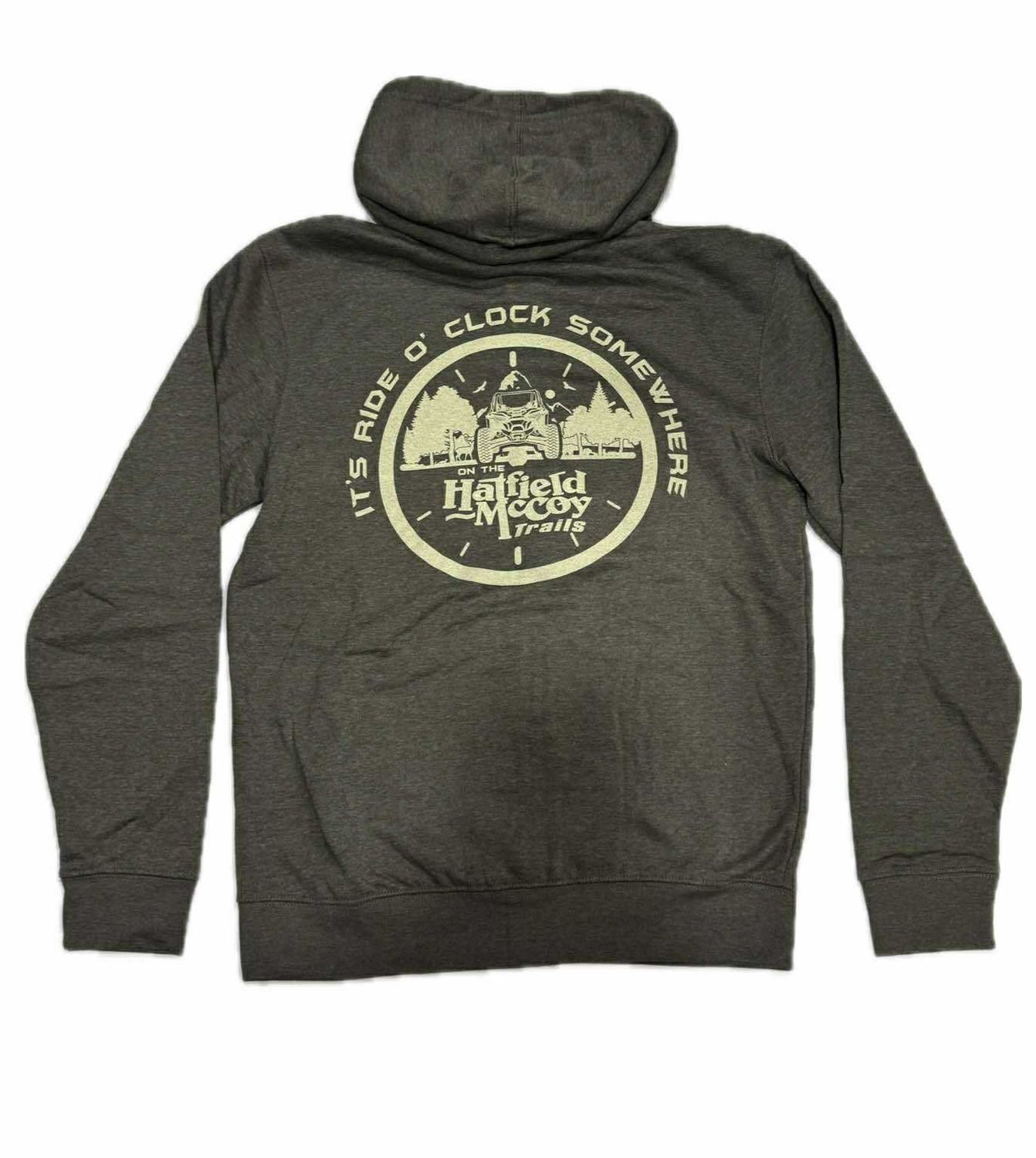 Hatfield Mccoy Trails Green Ride O Clock Zip Hoodie