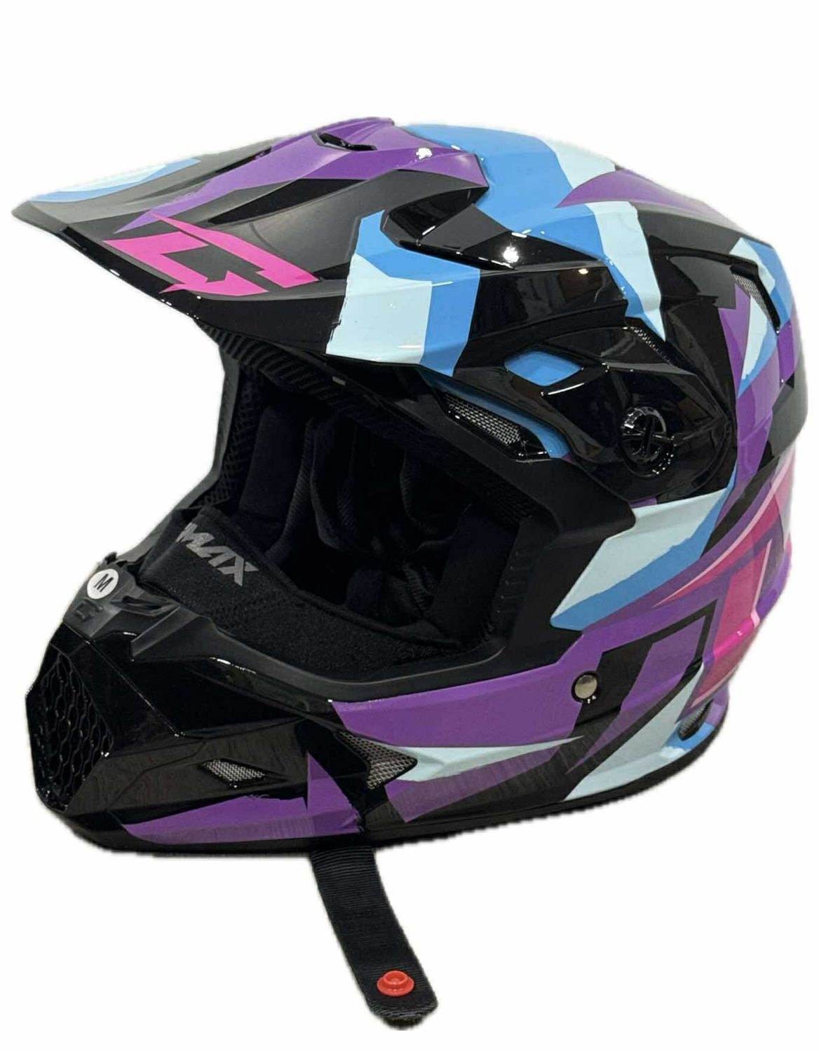 GMAX SPLINTER HELMET BLACK/PURPLE/BLUE