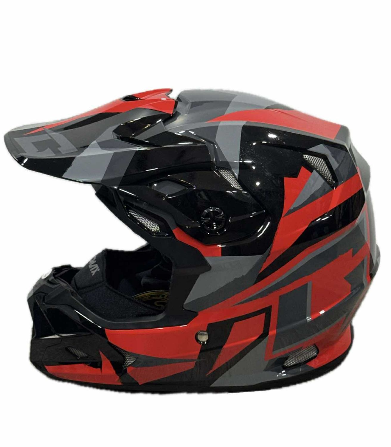 GMAX SPLINTER HELMET BLACK/RED