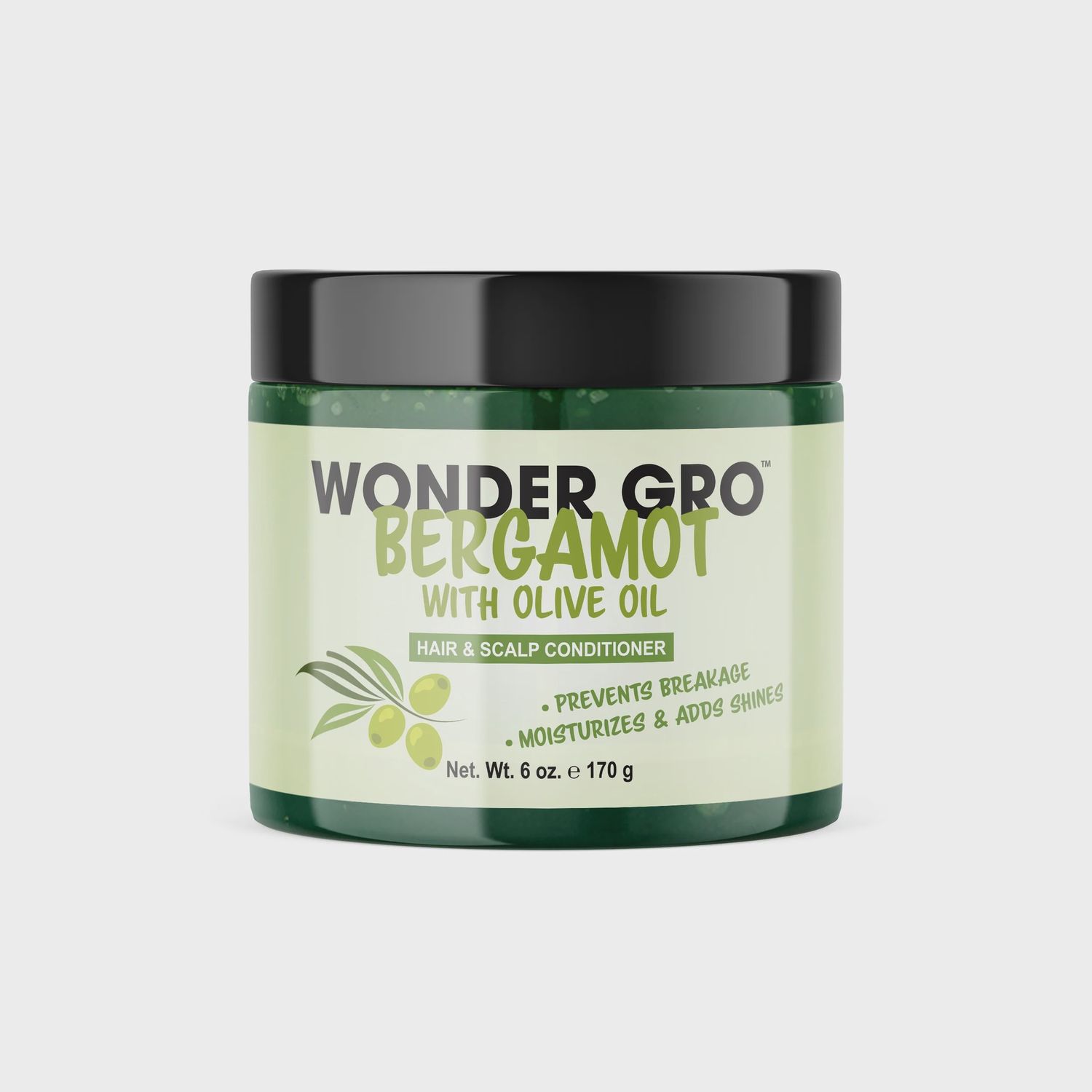 Wonder Gro Bergamot Hair &amp; Scalp Conditioner with Olive Oil, Size: 6oz