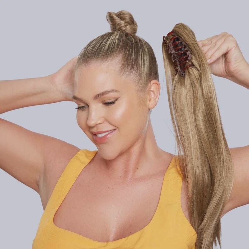Stranded Long Straight Clip-in Ponytail 20"