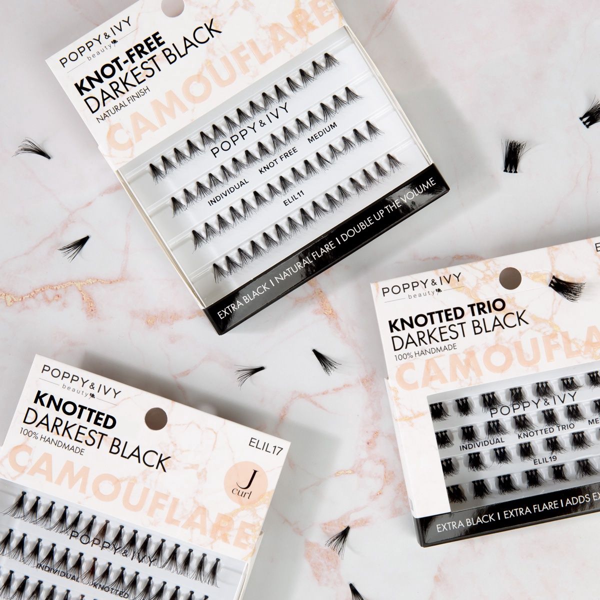 Poppy &amp; Ivy Camouflare Knotted Individual Lashes