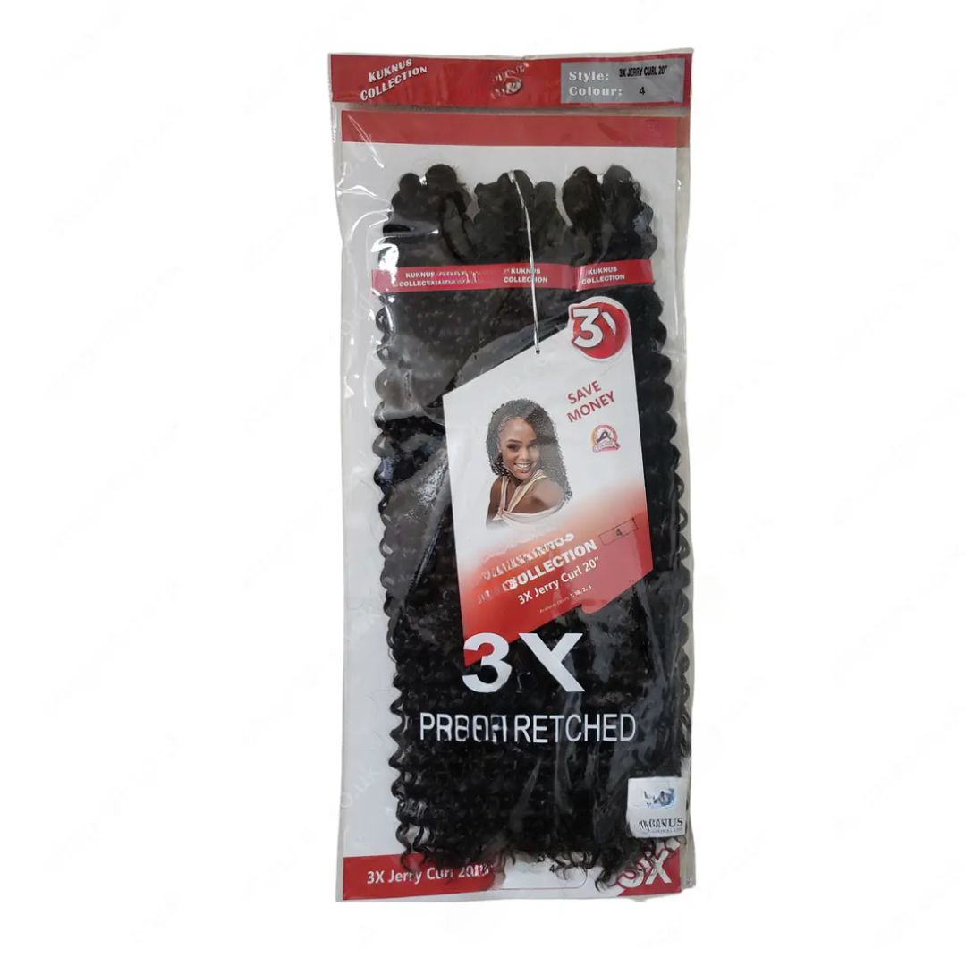 Kuknus Collection 3x Jerry Curl Bulk 20”