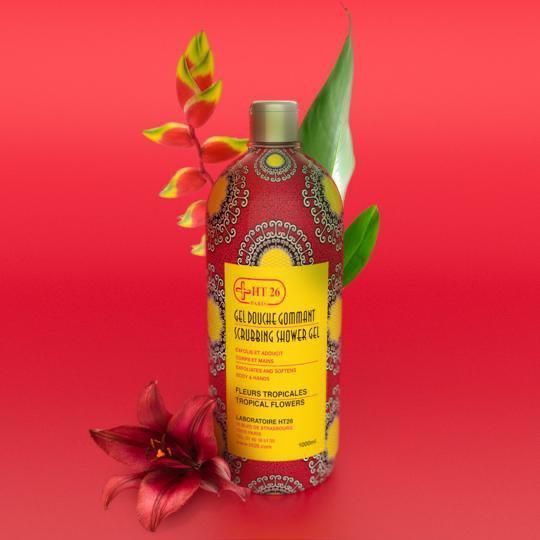 HT26 Paris Tropical Flowers Scrubbing Shower Gel