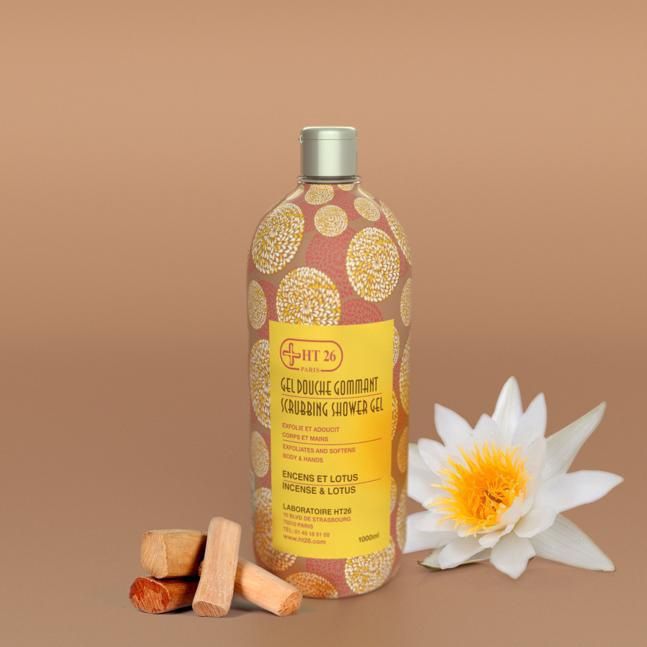 HT26 Paris Incense &amp; Lotus Scrubbing Shower Gel