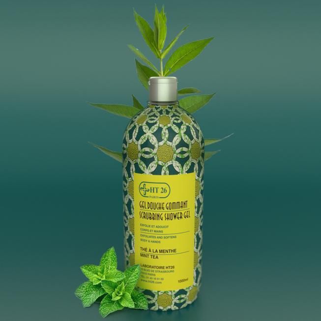 HT26 Paris Mint tea Scrubbing Shower Gel