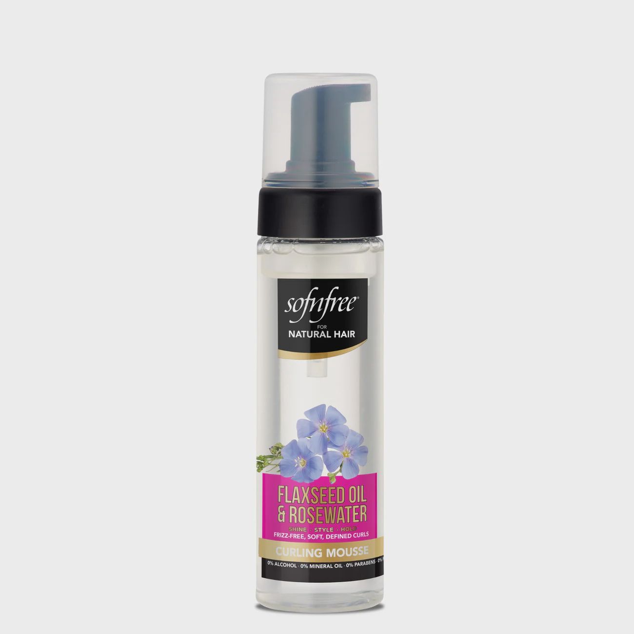 Sofn&#39;free curling Mousse With Flaxseed Oil and Rosewater