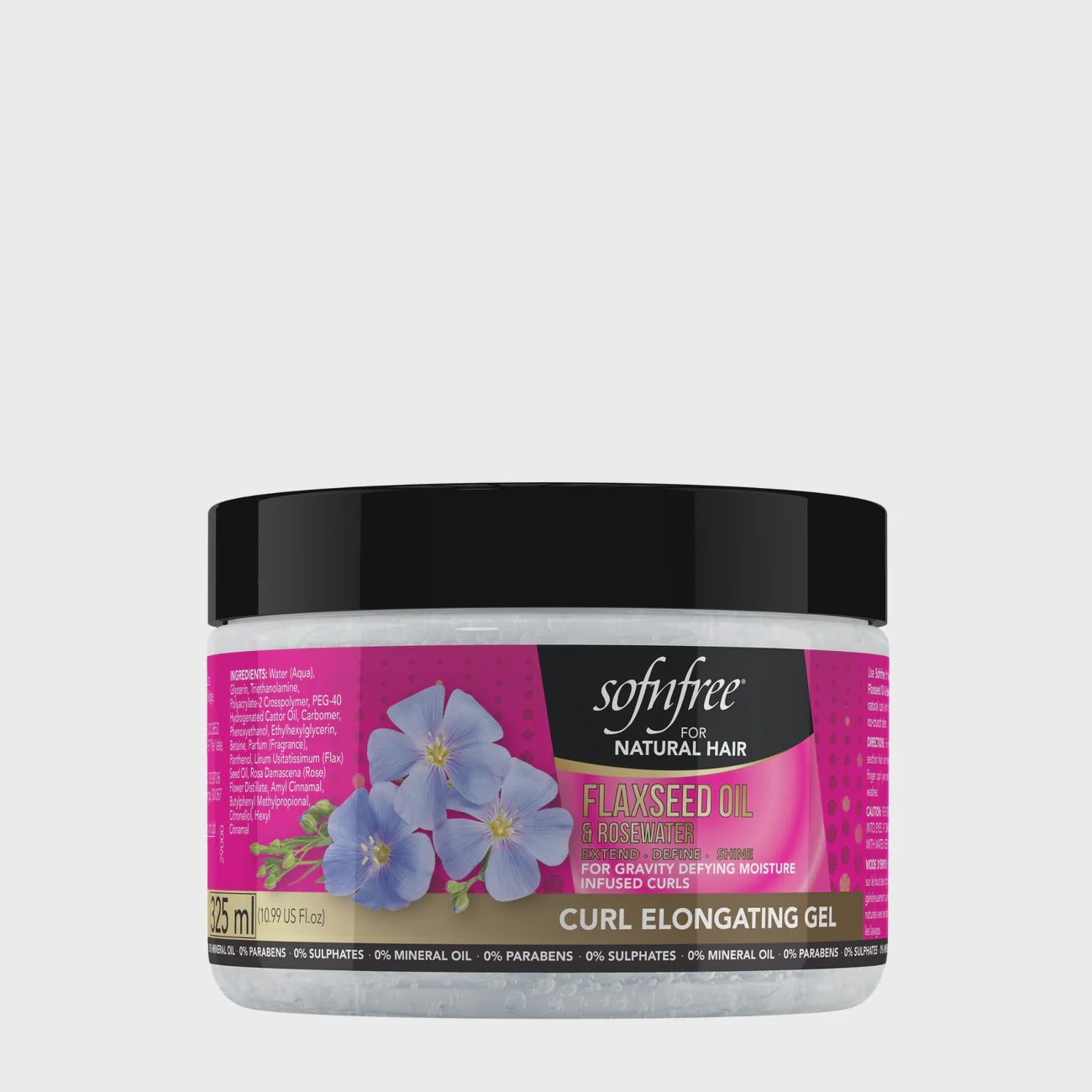 sofn&#39;free Curl Elongating Gel With Flaxseed Oil &amp; Rosewater