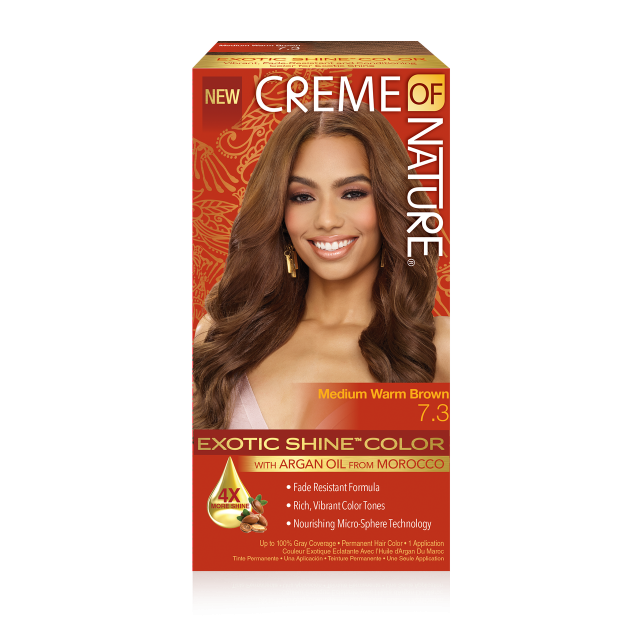 Creme of Nature Exotic Shine Hair Colour with Argan Oil - Medium Warm Brown 7.3