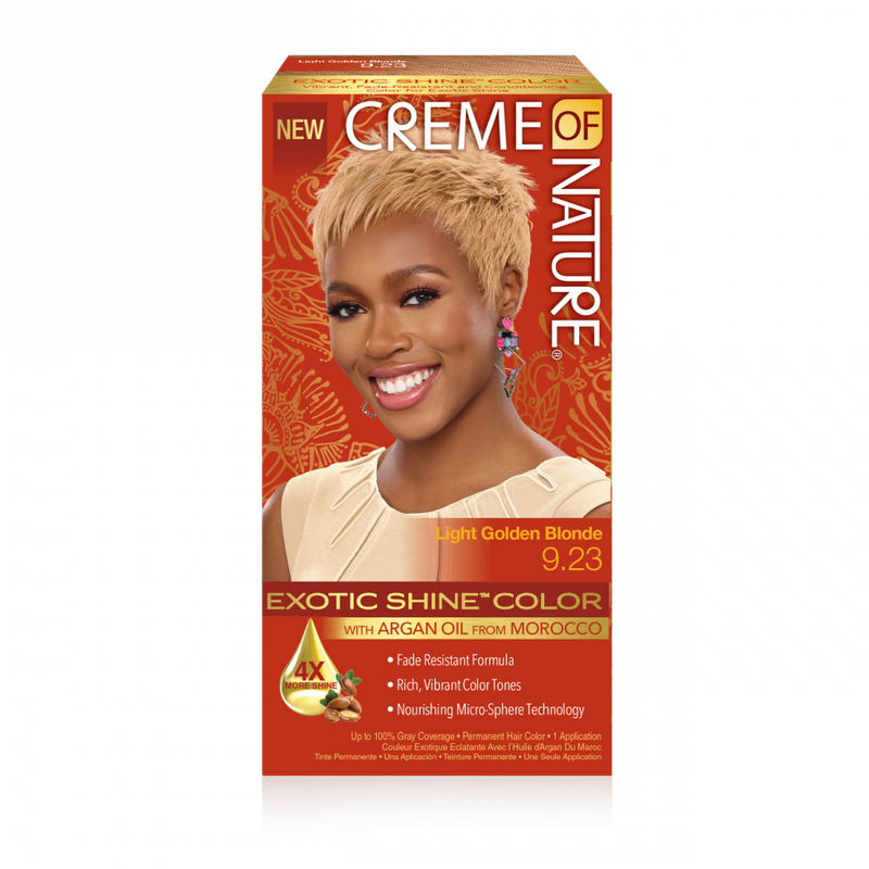 Creme of Nature Exotic Shine Hair Colour with Argan Oil - Light Golden Blonde 9.23