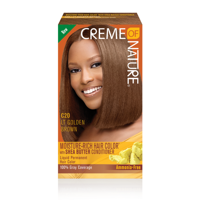 Creme of Nature Moisture-Rich Hair Colour with Shea Butter Conditioner -  Light Golden Brown C20
