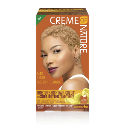 Creme of Nature Moisture-Rich Hair Colour with Shea Butter Conditioner - Light Golden Blonde C42