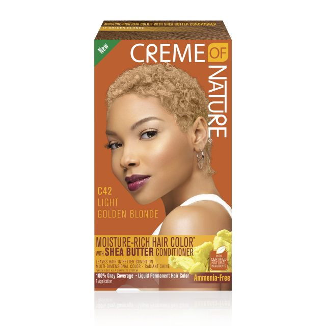 Creme of Nature Moisture-Rich Hair Colour with Shea Butter Conditioner - Light Golden Blonde C42