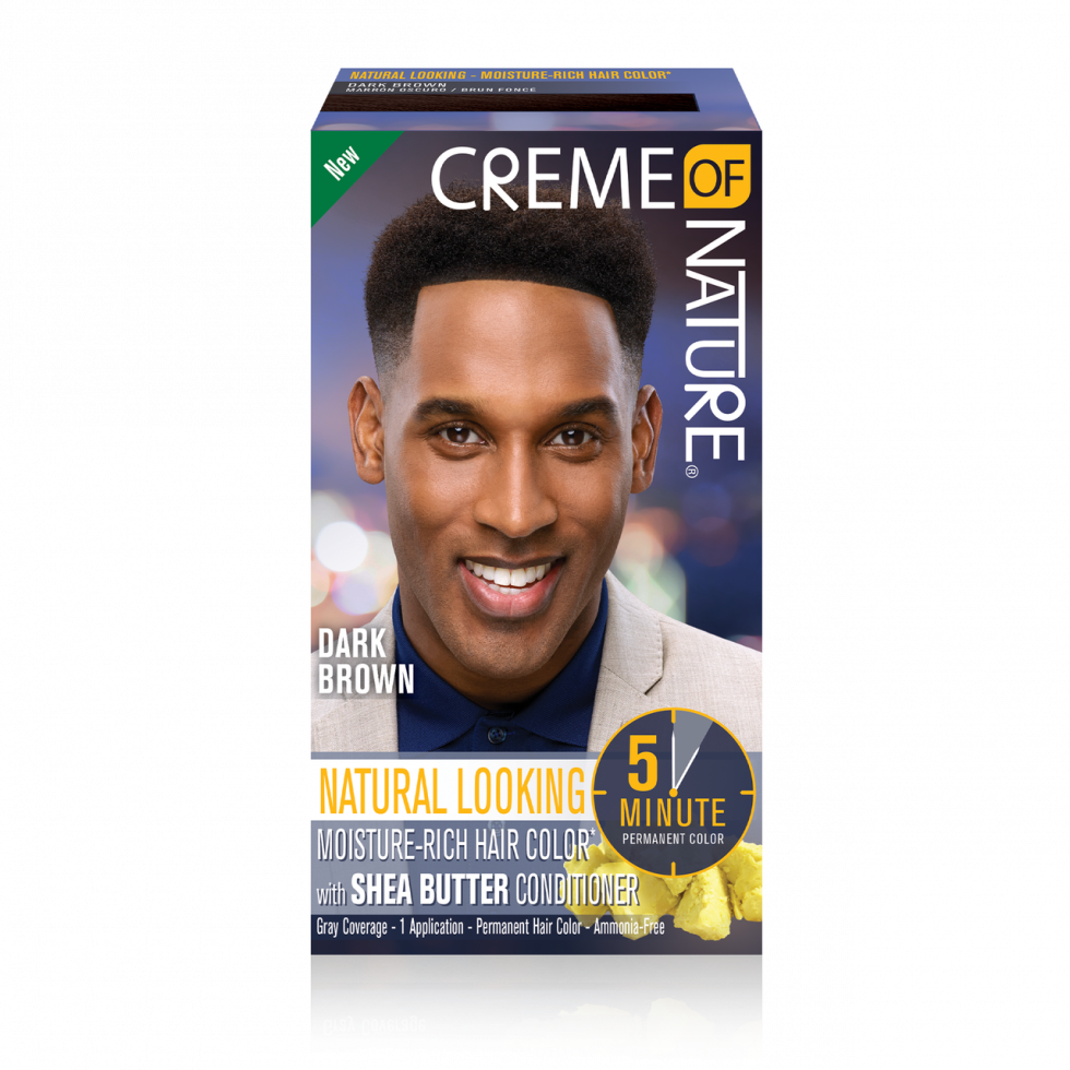 Creme of Nature Liquid Men Hair Colour with Shea Butter Conditioner - Dark Brown
