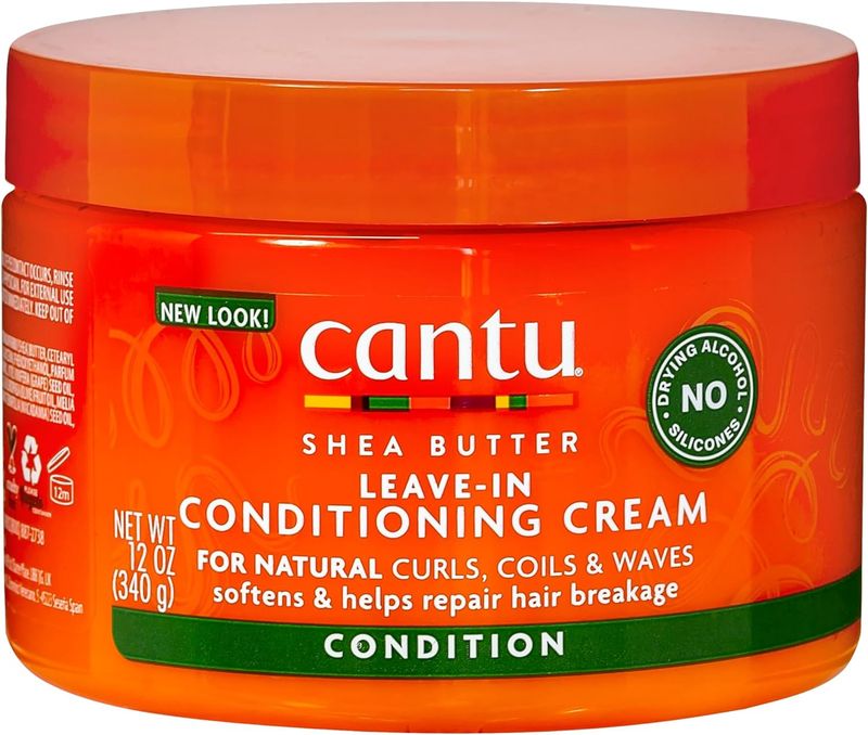 Cantu Shea Butter for Natural Hair Leave in Conditioning Cream, 340 g (Packaging May Vary)