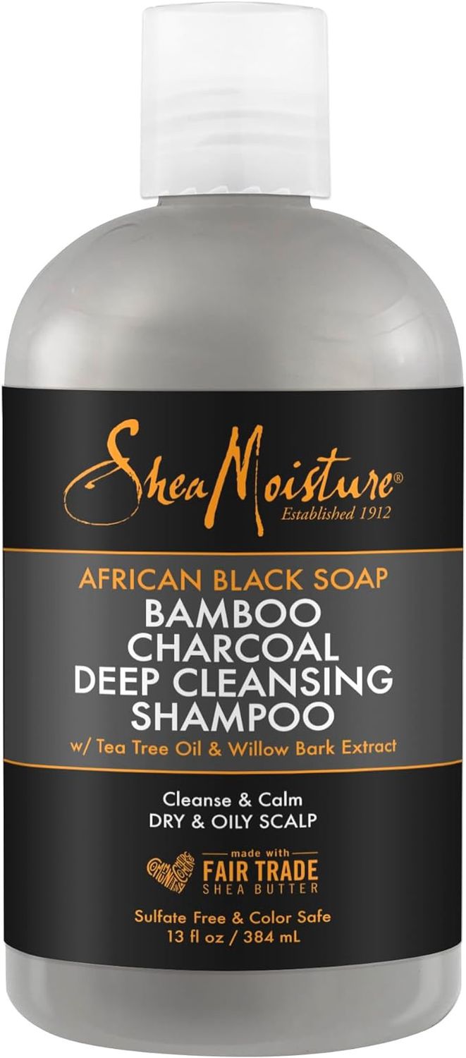Shea Moisture african black soap bamboo charcoal Deep Cleansing Shampoo