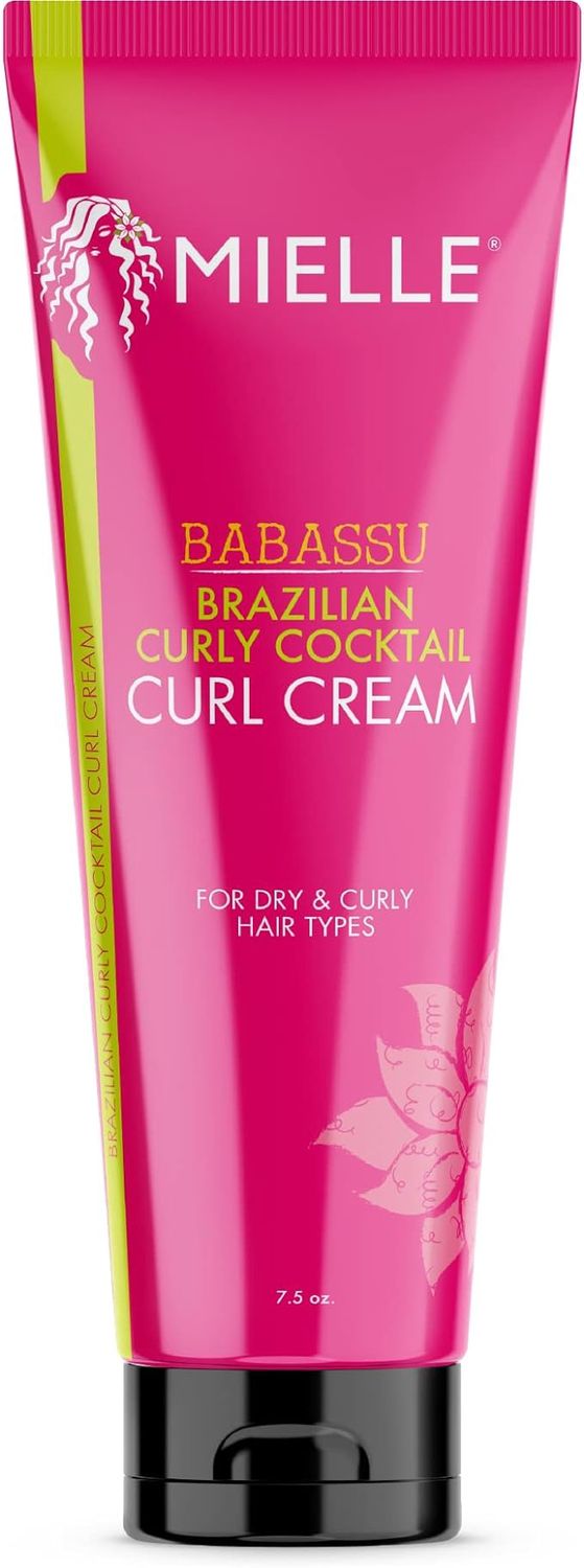 Mielle Organics Brazilian Curly Cocktail Curl Cream with Babassu Oil 7.5oz Ivory