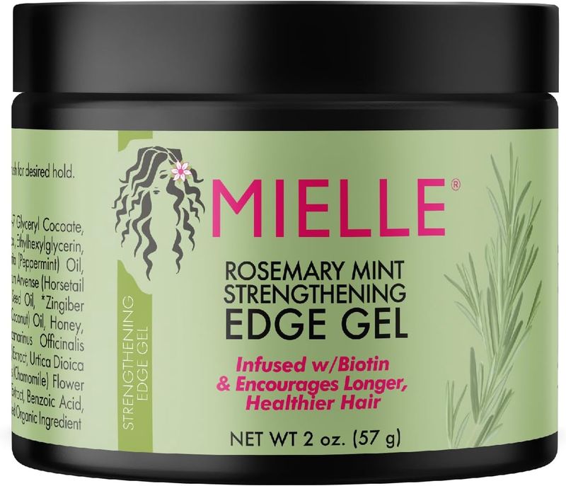 Mielle Rosemary Mint Strengthening Edge Gel For Sleeking And Taming Hair, 57 g