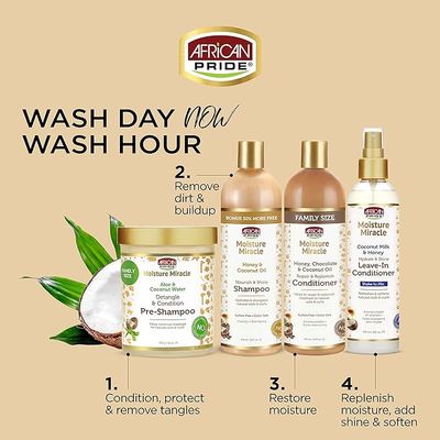 African Pride Moisture Miracle Honey &amp; Coconut Oil Shampoo