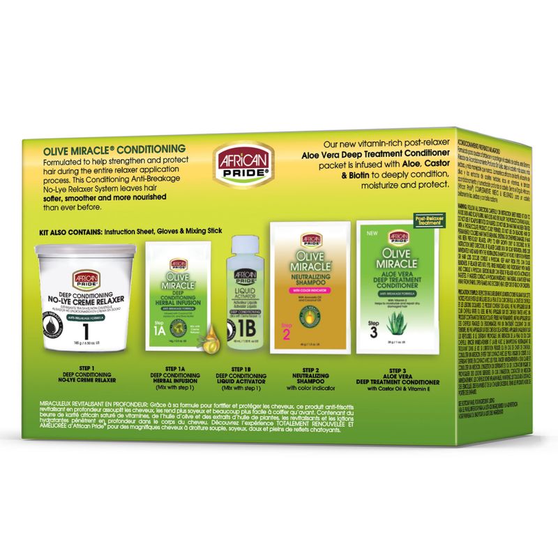 African Pride  Olive Miracle No Lye Relaxer Super