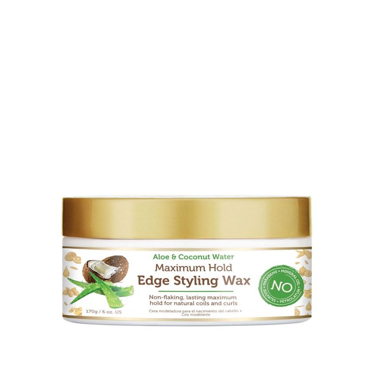 African Pride Moisture Miracle Maximum Hold Edge Styling Wax, 6OZ