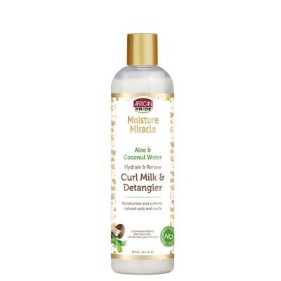 African Pride Moisture Miracle Aloe Vera &amp; Coconut Water Curl Milk &amp; Detangler