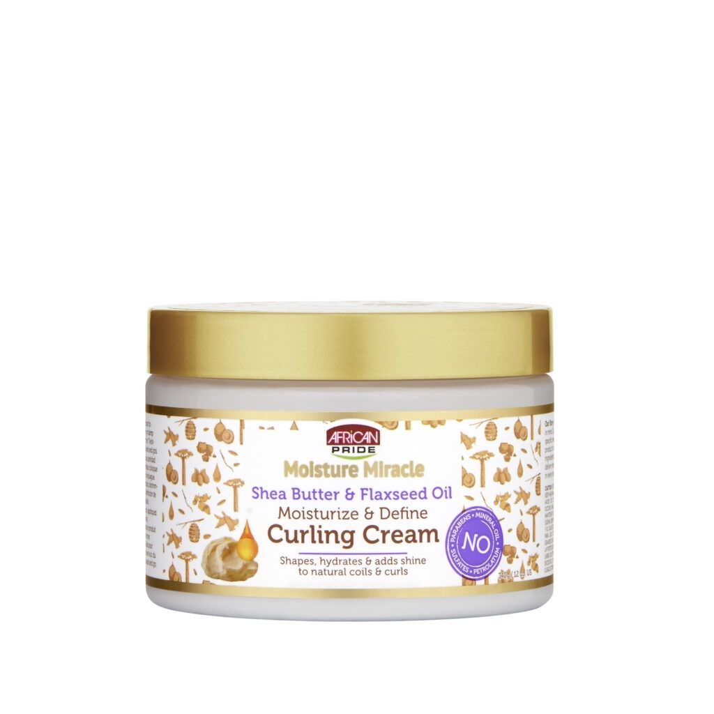 African Pride Moisture Miracle Shea Butter &amp; Flaxseed Oil Curling Cream