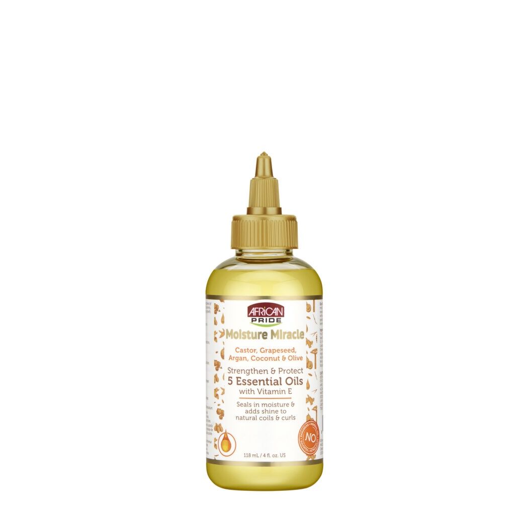 African Pride Moisture Miracle Castor, Grapeseed, Argan, Coconut and Olive 5 Essential Oils