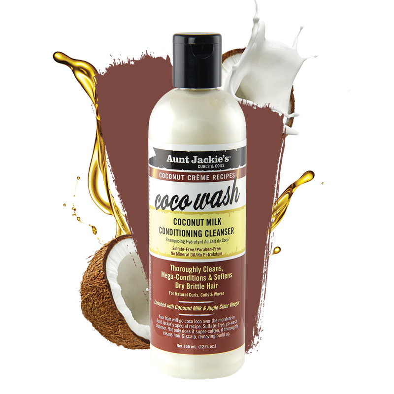 Aunt Jackie&#39;s Coco Wash Coconut Milk Conditioning Cleanser 355ml