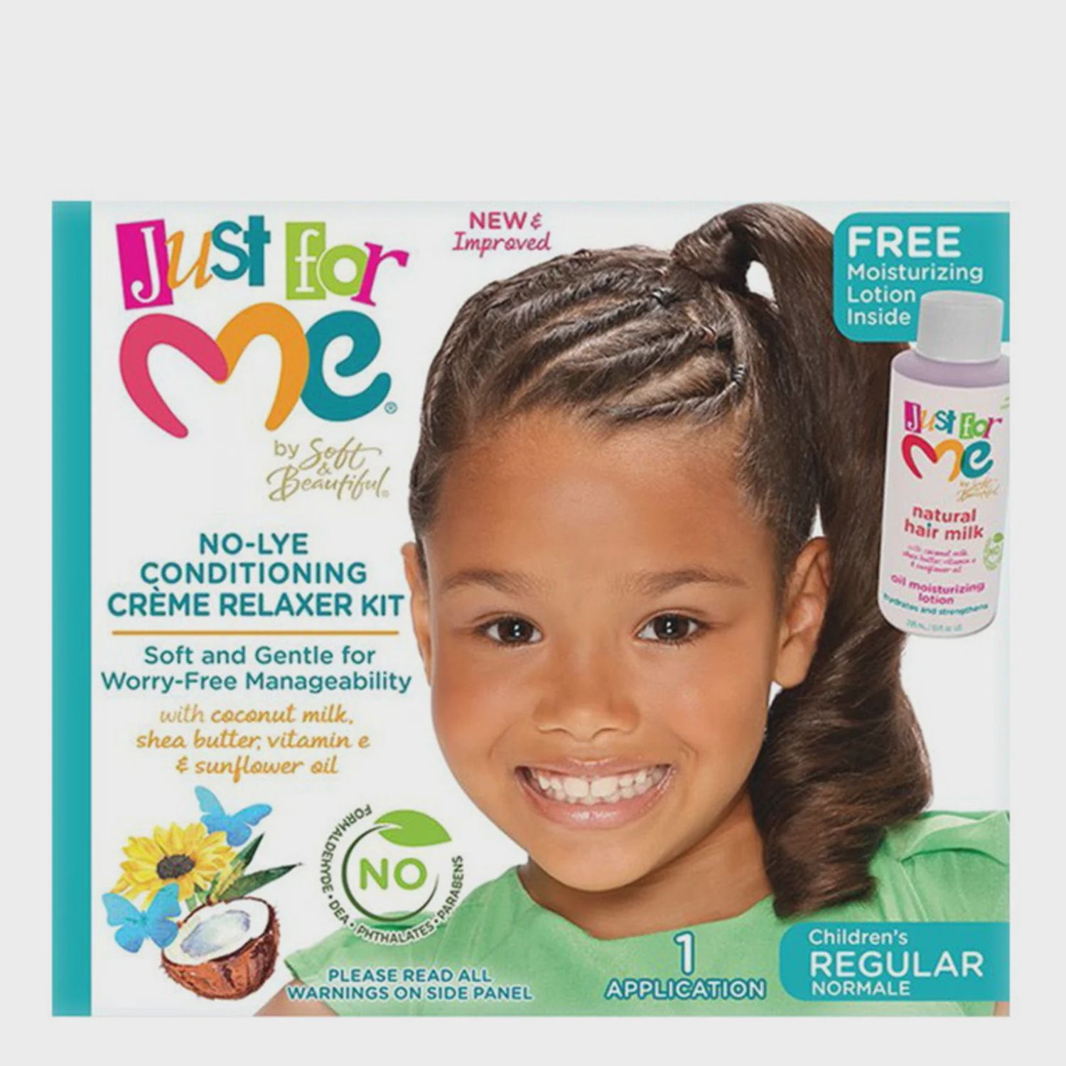 Just for Me No-lye Regular Conditioning Creme Relaxer Kit Regular