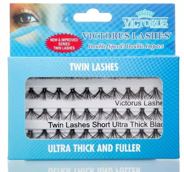 VICTORUS LASHES- Long Natural false eyelashes individual cluster eyelashes, Style: Short Ultra thick
