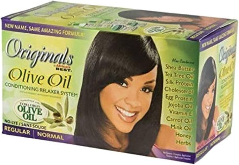 Africa&#39;s Best Original Olive Oil Conditioning Relaxer Kit Regular