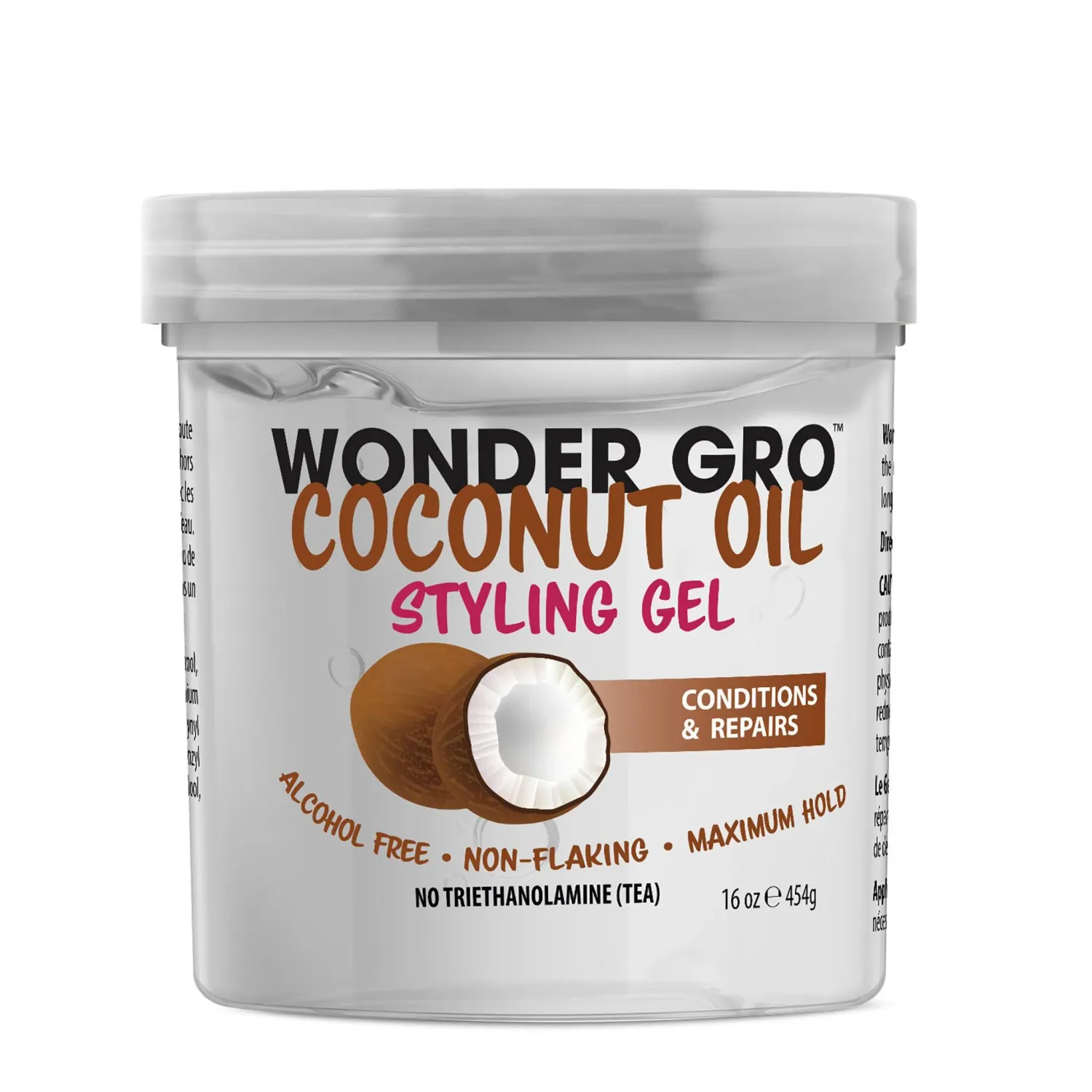 Wonder Gro Coconut Oil Styling Hair Gel, Size: 16oz