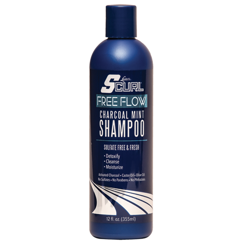 S Curl Free Flow Charcoal Mint Shampoo 355ml