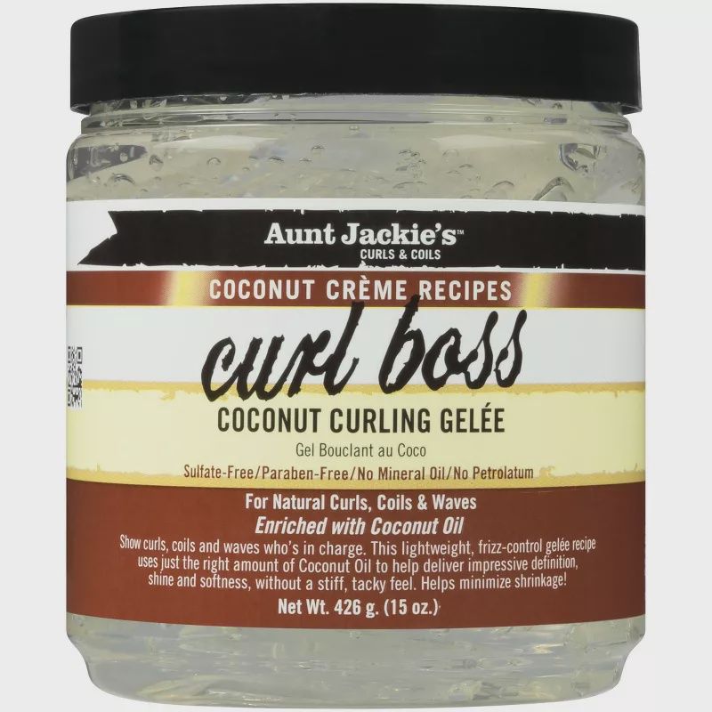 Aunt Jackie&#39;s Coconut Creme Recipes Curl Boss Coconut Curling Gelee - 15oz