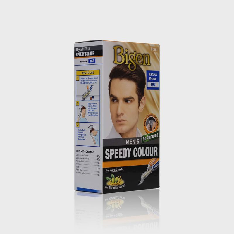 Bigen Men's Speedy Hair Colour - Natural Brown 104