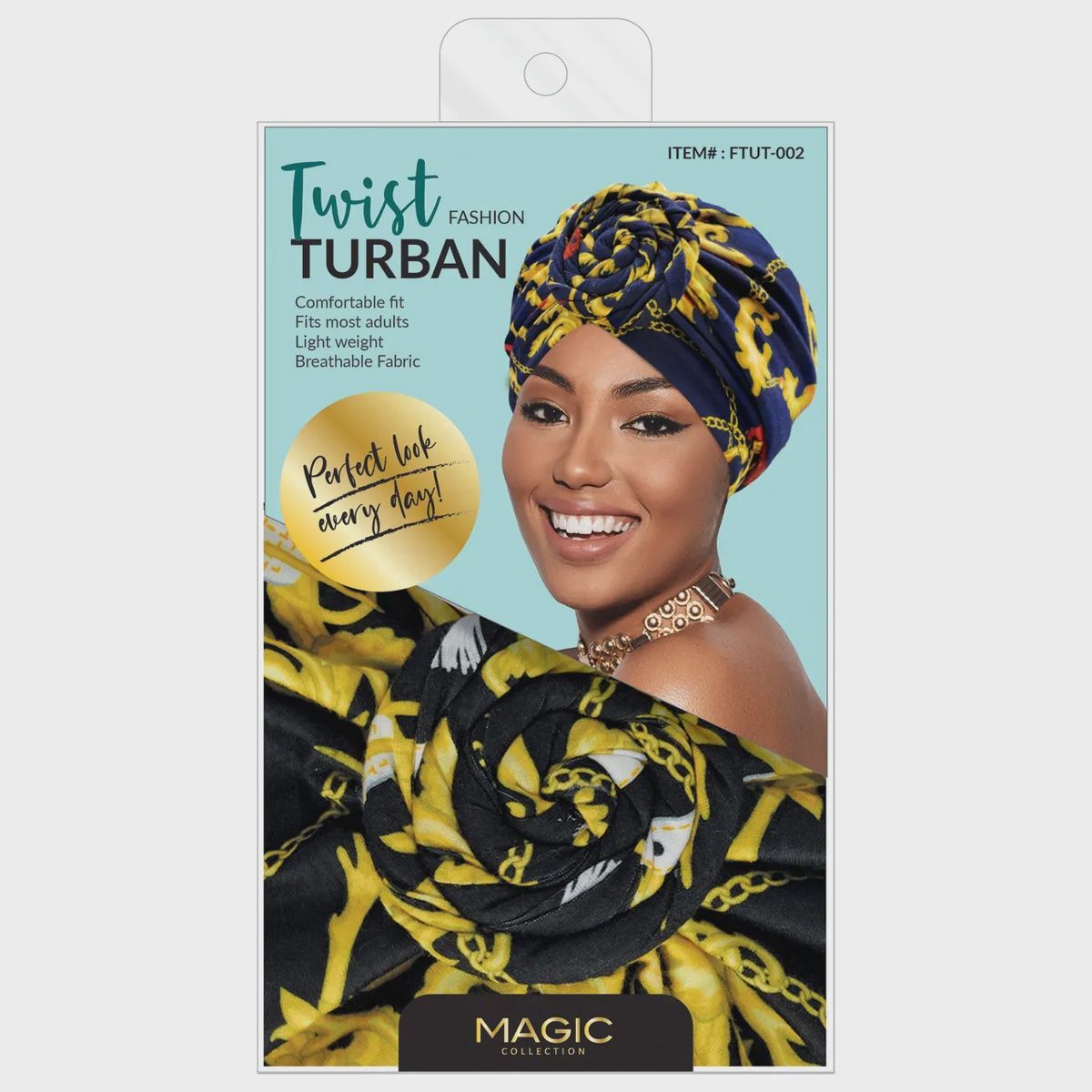 Fashion Turban - Wealth Pattern Twist Turban