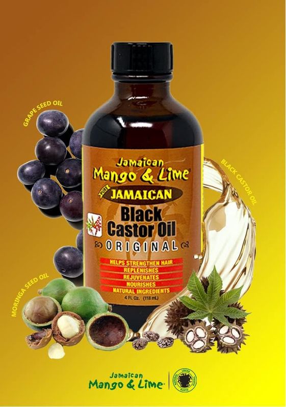 Jamaican Mango &amp; Lime Black Castor Oil Original 8oz