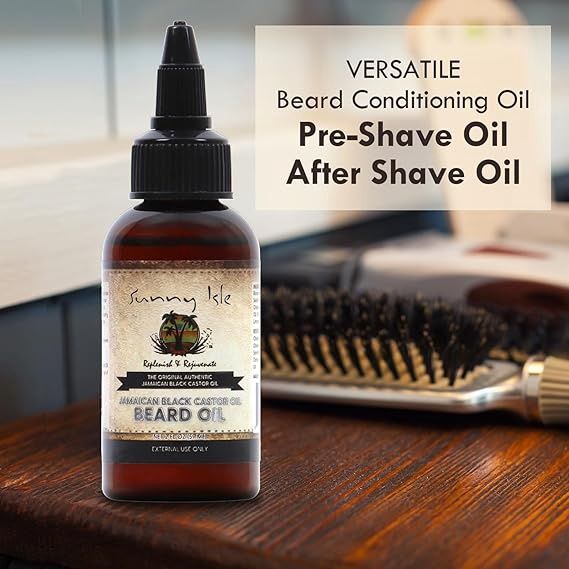 Sunny Isle Beard Oil with Black Castor Oil 2oz