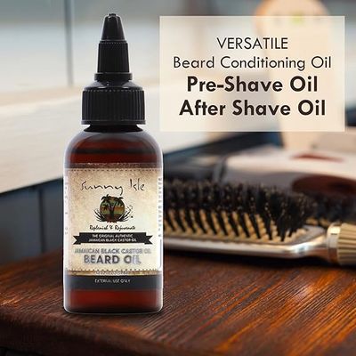 Sunny Isle Beard Oil with Black Castor Oil 2oz