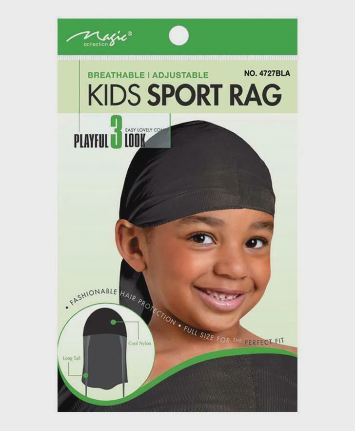 Magic Kids Sports Rag Black Cap Durag