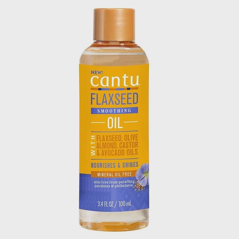Cantu Flaxseed Smoothing Oil with Flaxseed, Olive, Almond, Castor &amp; Avacado Oil 100 ml