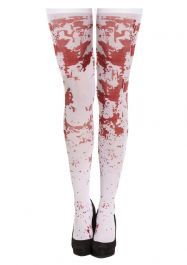 Crazy Chick Adult White Bloody Stockings