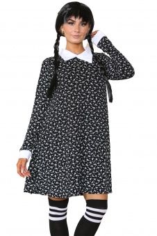 Wicked Fun Gothic School Adult Pattern Swing Dress