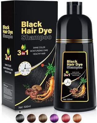 Gee Magic Black Hair Dye Shampoo 3 in 1 for Women and Men for Gray Hair Coverage Hair Colour Shampoo