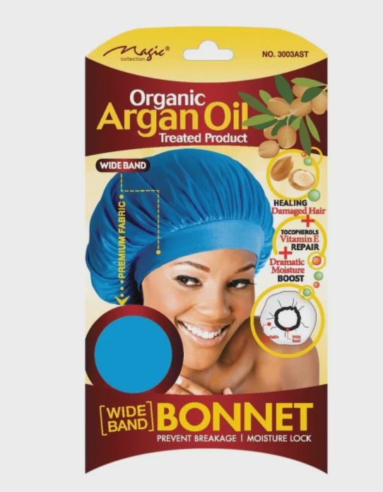 Magic Argan oil Hair Bonnet wide band