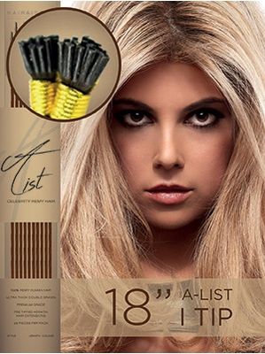 A List Mini-I Tip Remy Hair Micro Beads Human Hair Extension