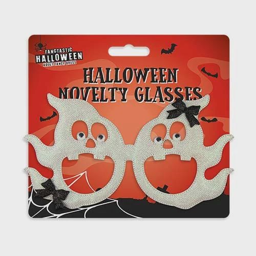 Halloween  Ghost Glitter Novelty Fancy Dress Glasses