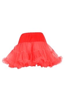 Crazy Chick Girls Red Layered Ruffle Petticoat Tutu skirt