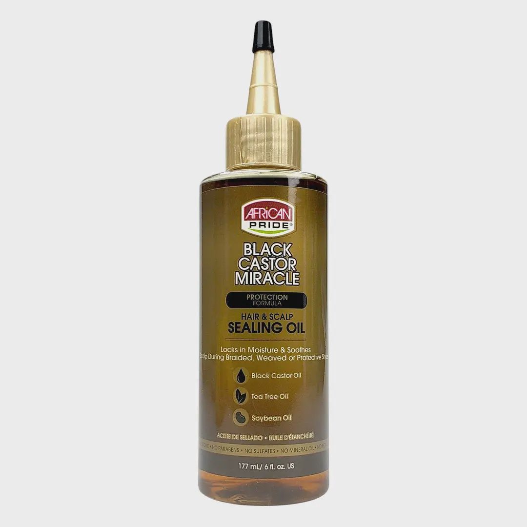 African Pride Black Castor Miracle Hair &amp; Scalp Sealing Oil 177ml